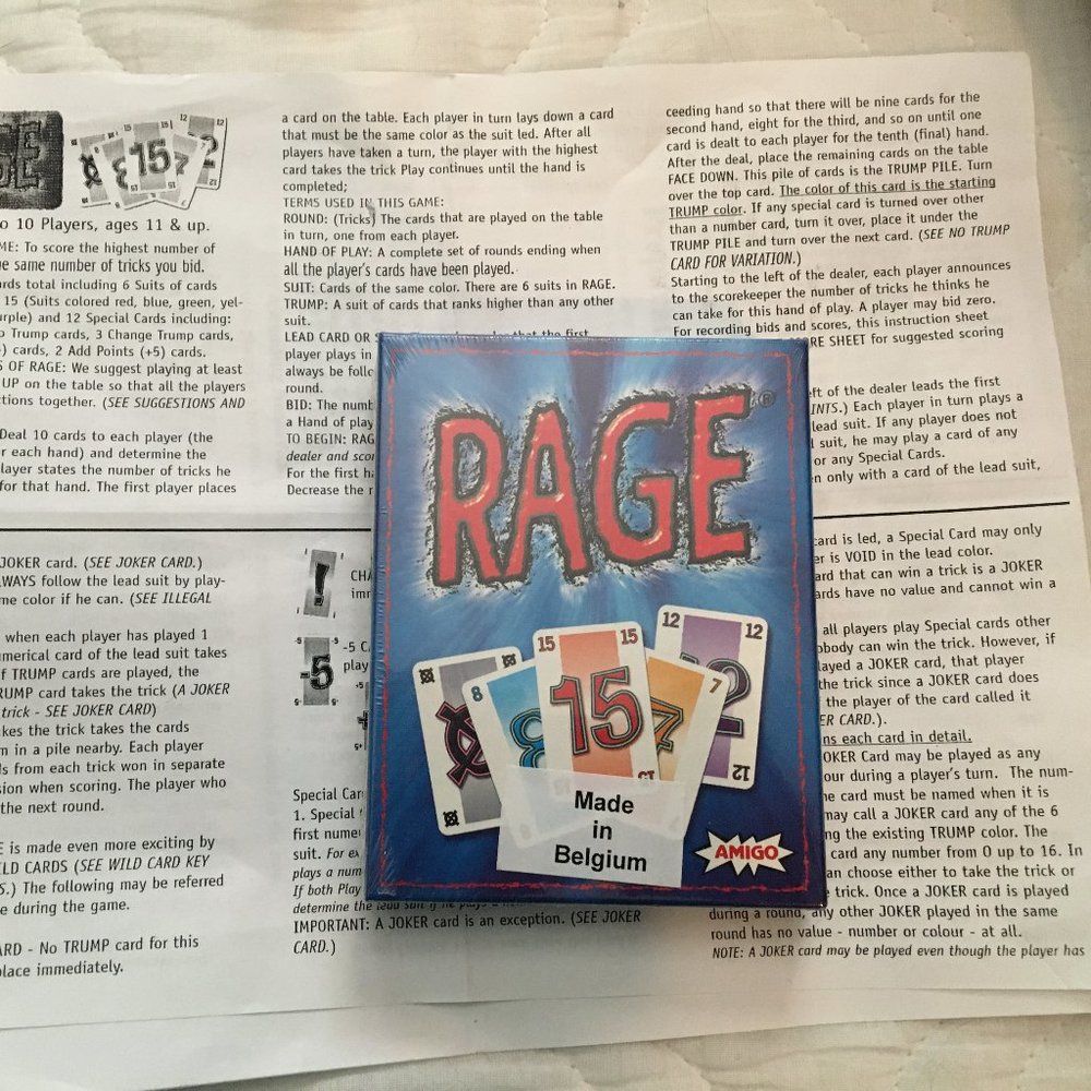 Rage Card Game (see description!)